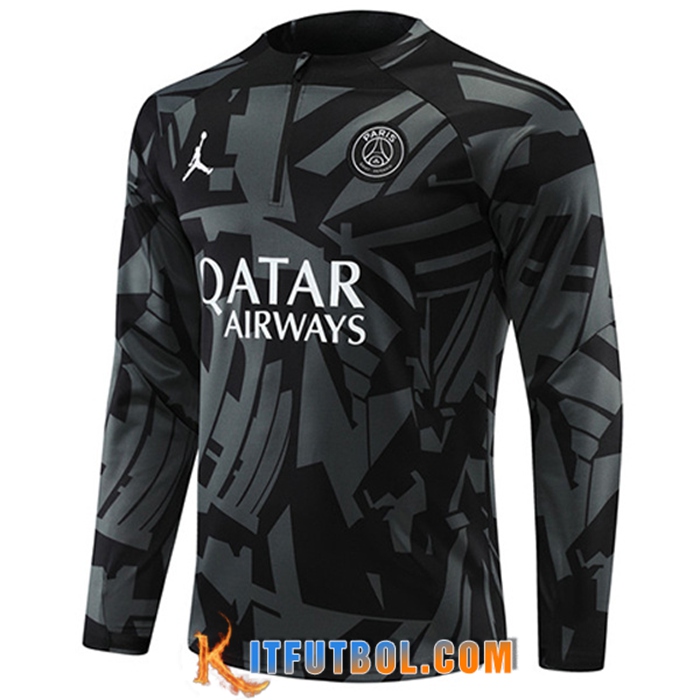 Sudadera De Entrenamiento Jordan PSG Negro/Gris 2022/2023