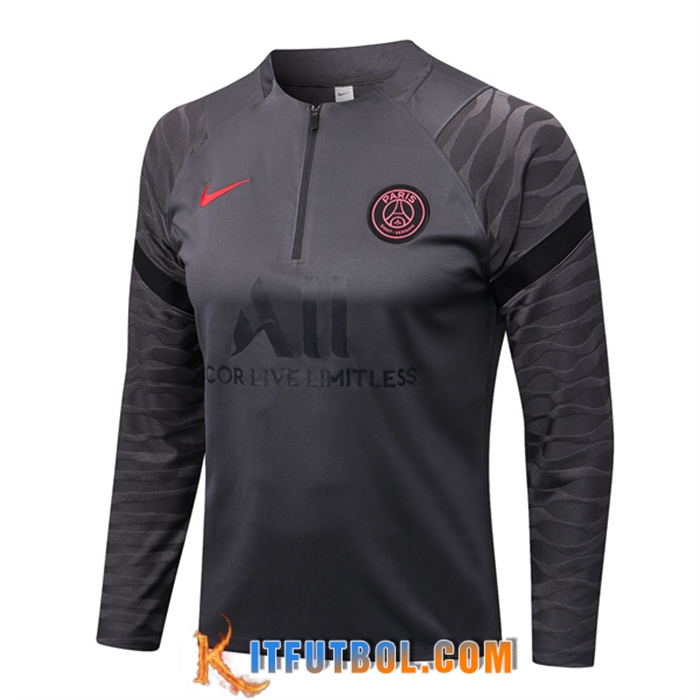 Sudadera De Entrenamiento PSG Gris Oscuro 2022/2023