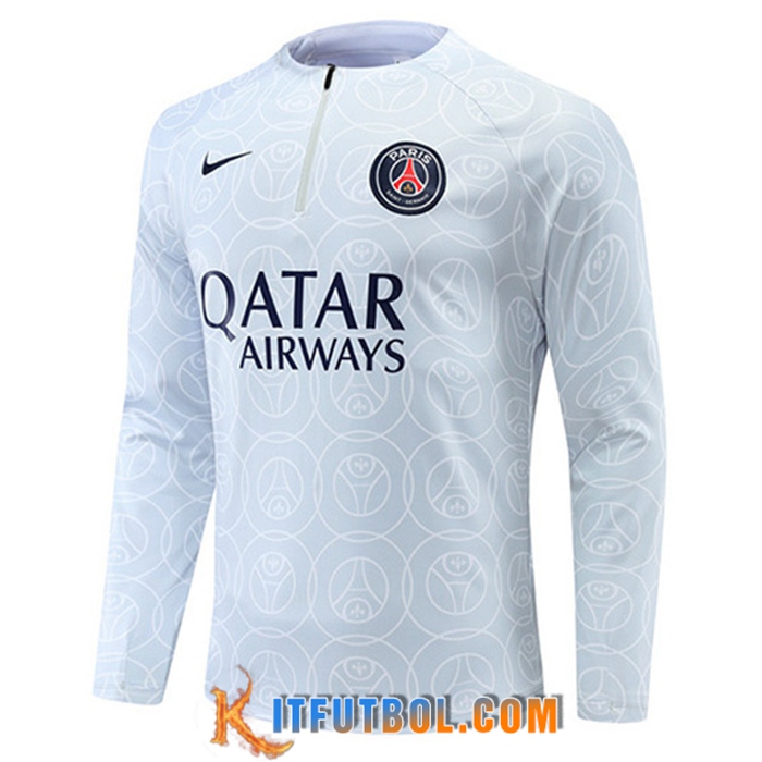 Sudadera De Entrenamiento PSG Blanco/Gris 2022/2023