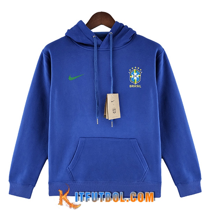 Sudadera De Entrenamiento Con Capucha Brasil Azul 2022/2023