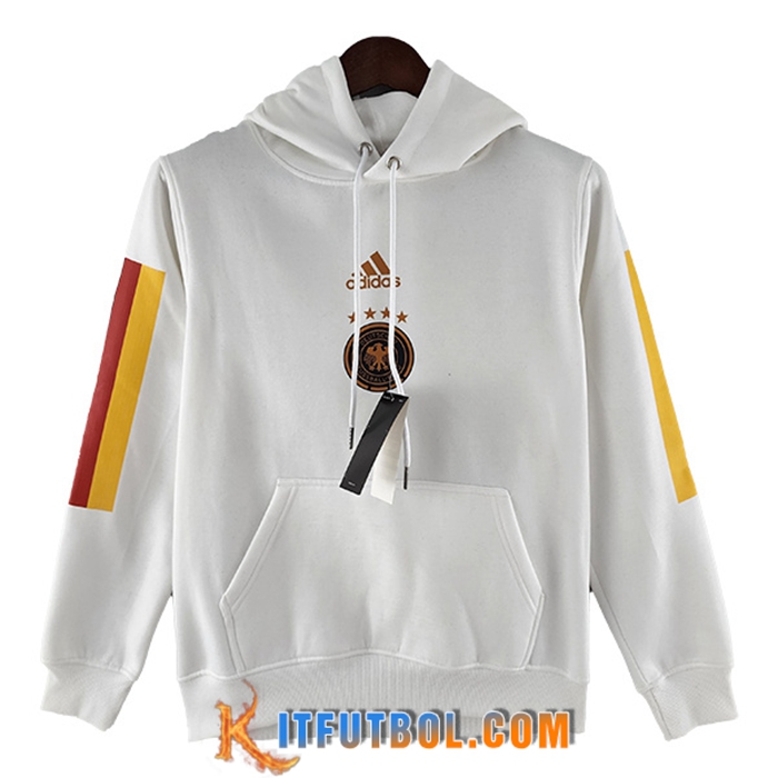 Sudadera De Entrenamiento Con Capucha Alemania Blanco 2022/2023