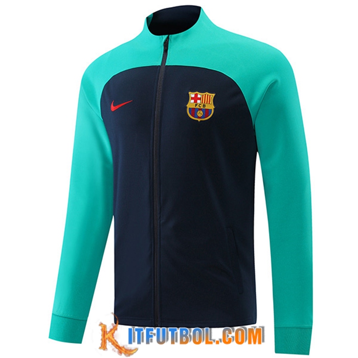 Chaquetas Futbol FC Barcelona Azul marino/Verde 2022/2023