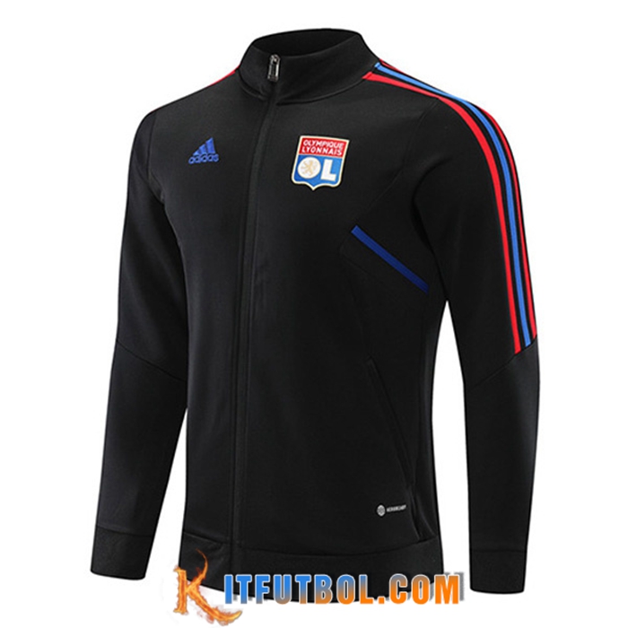 Chaquetas Futbol Lyon Negro 2022/2023