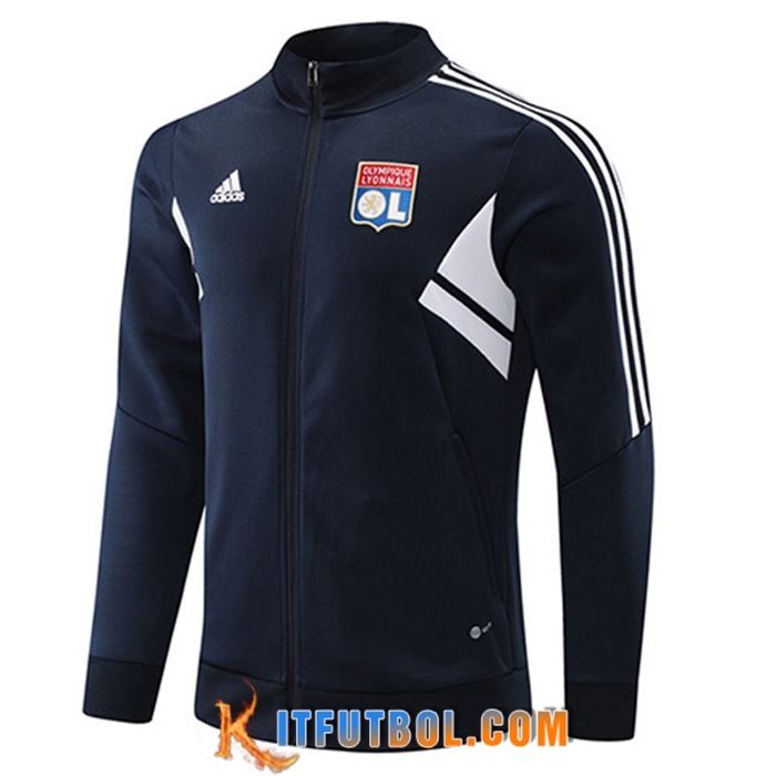 Chaquetas Futbol Lyon Negro/Blanco 2022/2023