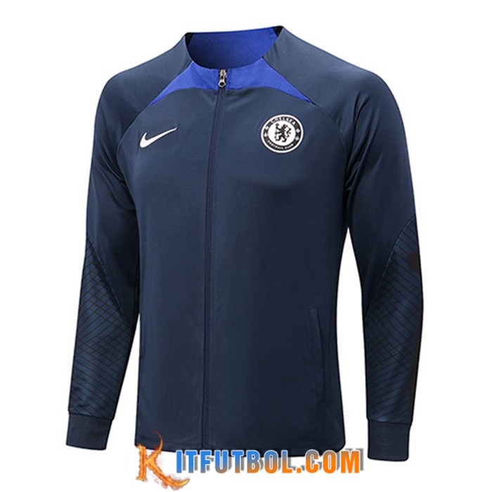 Chaquetas Futbol FC Chelsea Negro/Azul 2022/2023
