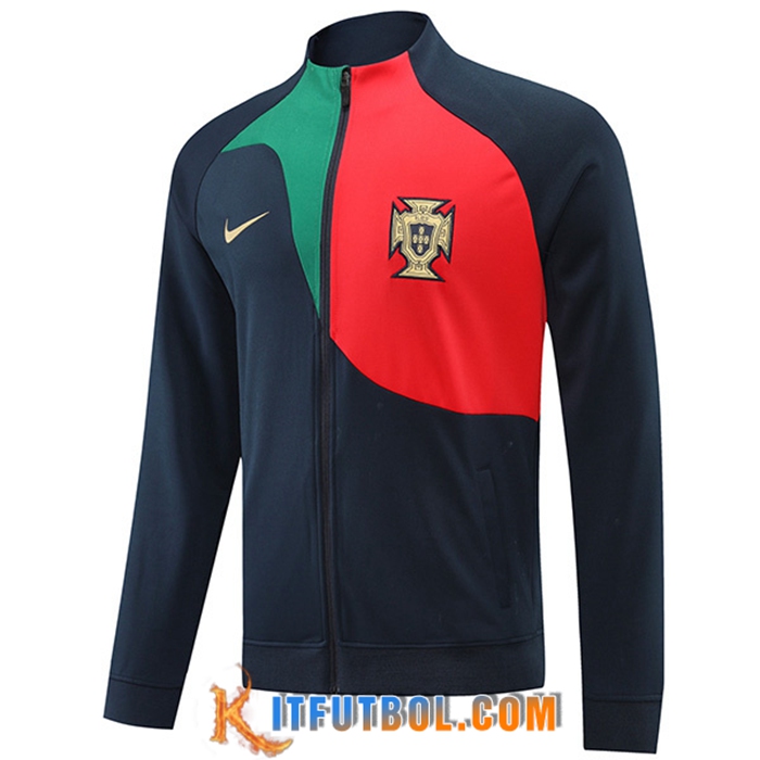 Chaquetas Futbol Portugal Negro/Rojo 2022/2023