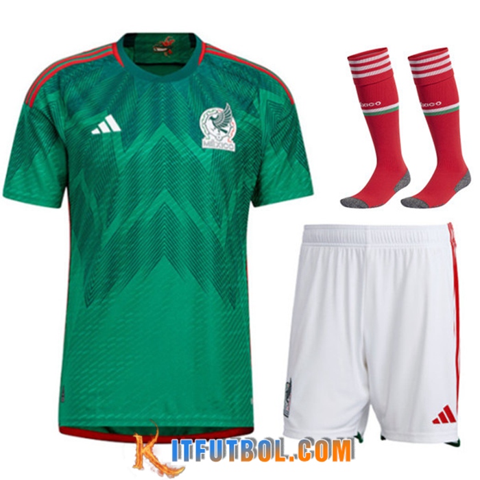 Camisetas De Futbol Foot México Primera (Cortos + Calcetines) 2022/2023