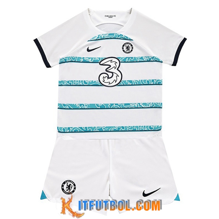 Nueva Camisetas De Futbol FC Chelsea Ninos Segunda 2022/2023
