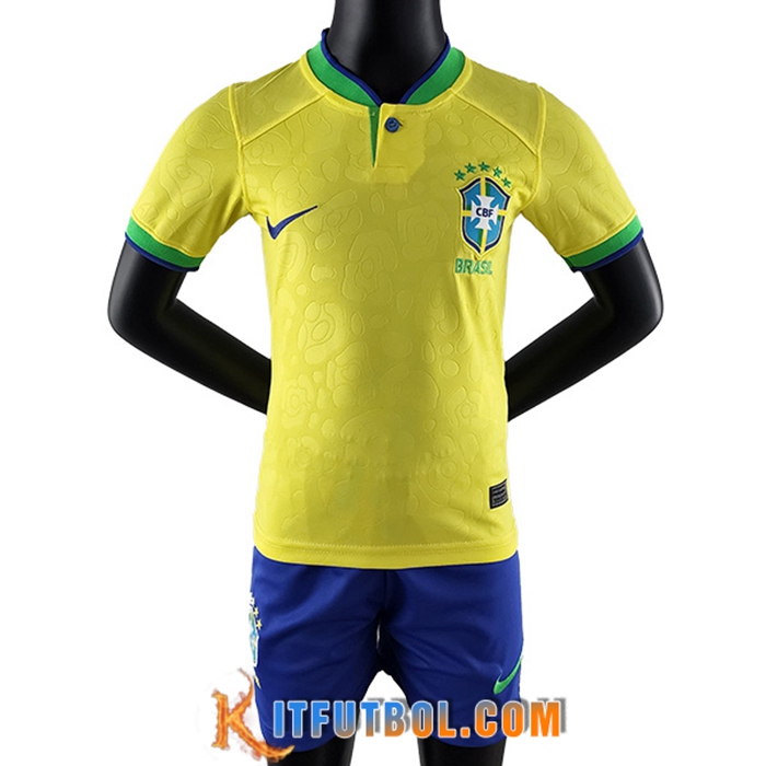 Nueva Camisetas De Futbol Brasil Ninos Primera 2022/2023
