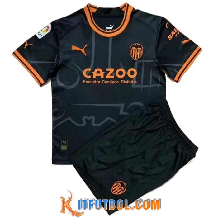 Nueva Camisetas De Futbol Valencia CF Ninos Segunda 2022/2023