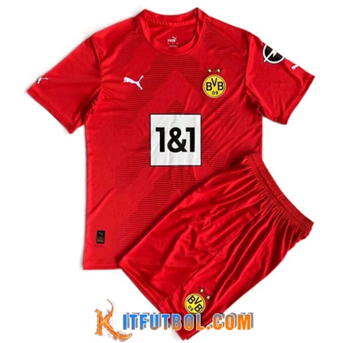 Nueva Camisetas De Futbol Dortmund Ninos Portero Rojo 2022/2023