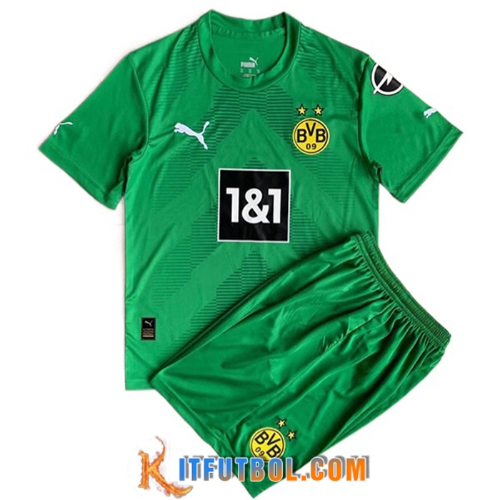 Nueva Camisetas De Futbol Dortmund Ninos Portero Verde 2022/2023