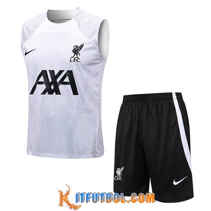 Chalecos De Futbol + Cortos FC Liverpool Blanco 2022/2023