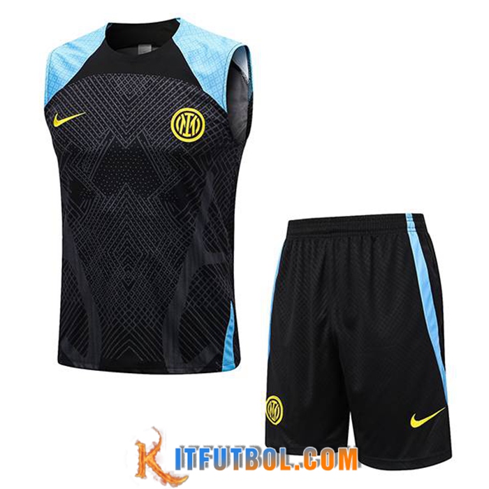 Chalecos De Futbol + Cortos Inter Milan Negro 2022/2023