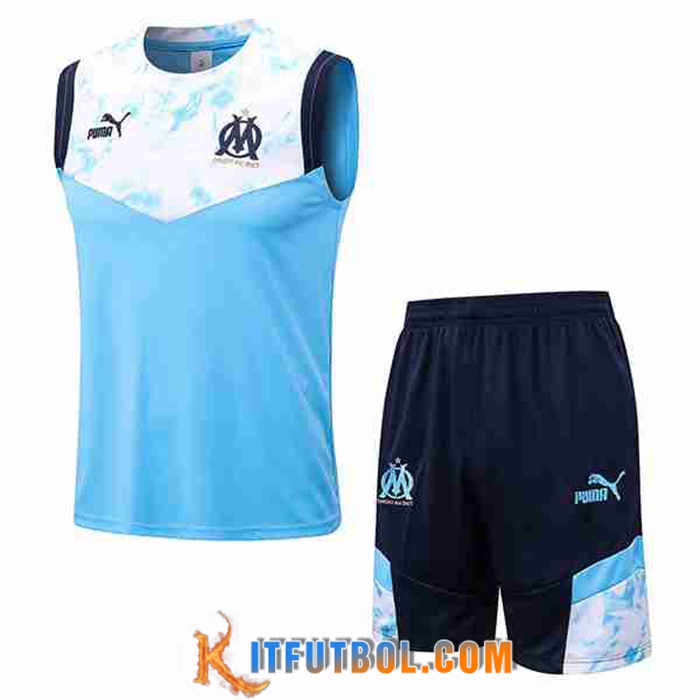 Chalecos De Futbol + Cortos Marsella Azul Claro 2022/2023