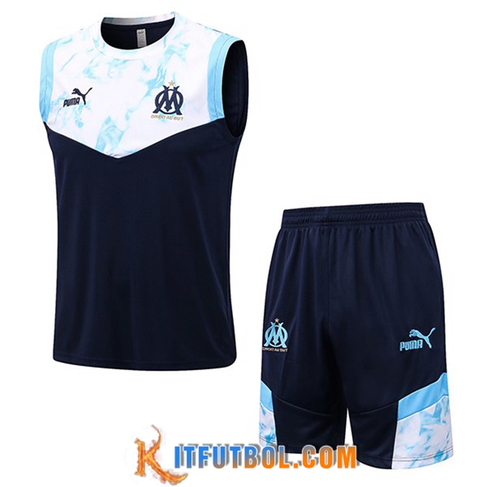 Chalecos De Futbol + Cortos Marsella Azul Marino 2022/2023