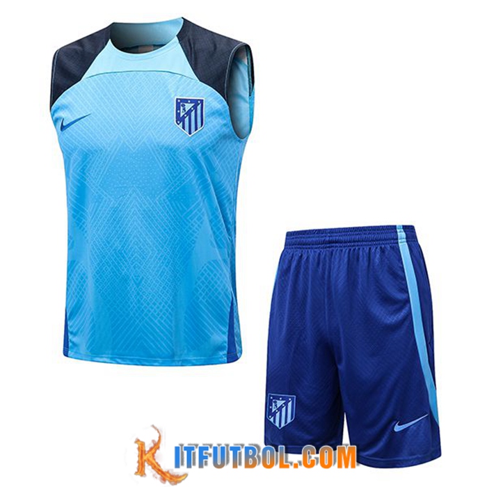 Chalecos De Futbol + Cortos Atletico Madrid Azul 2022/2023