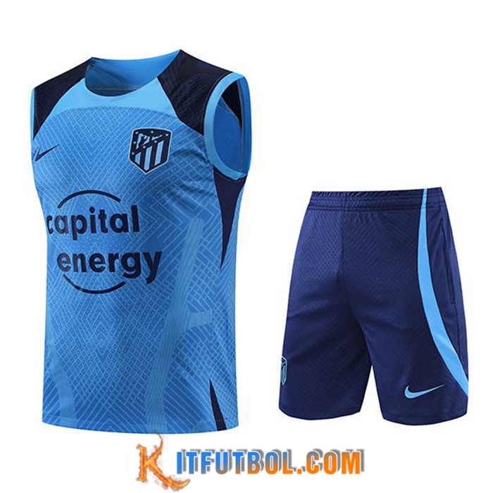 Chalecos De Futbol + Cortos Atletico Madrid Azul 2022/2023