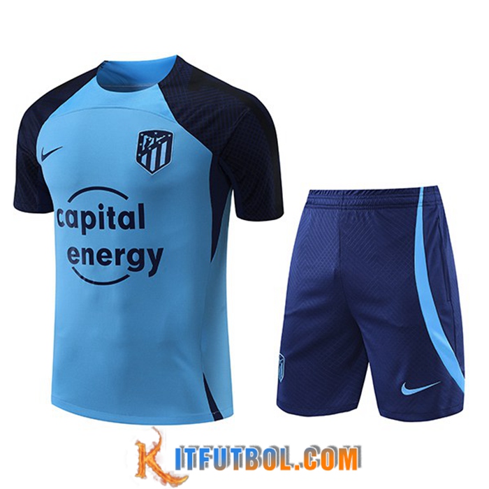 Camiseta Entrenamiento + Cortos Atletico Madrid Azul 2022/2023