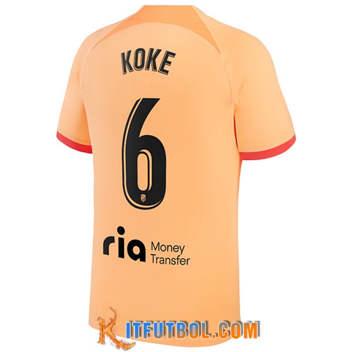 Camisetas De Futbol Atletico Madrid (KOKE #6) 2022/2023 Tercera