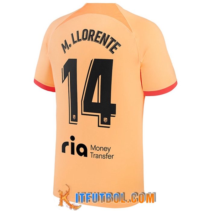 Camisetas De Futbol Atletico Madrid (M. LLORENTE #14) 2022/2023 Tercera