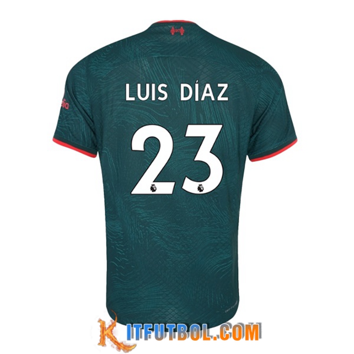 Camisetas De Futbol Liverpool (LUIS DIAZ #23) 2022/2023 Tercera
