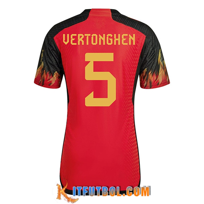 Camiseta Nacional Bélgica (VerdeONGHEN #5) 2022/2023 Primera