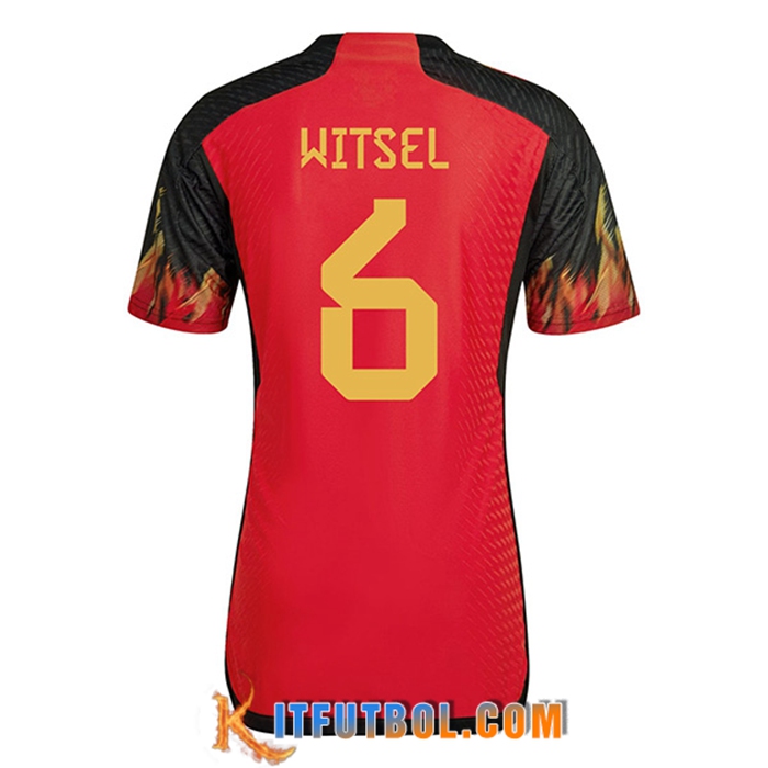 Camiseta Nacional Bélgica (WITSEL #6) 2022/2023 Primera