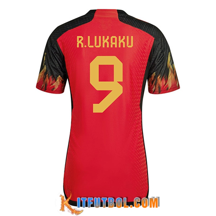 Camiseta Nacional Bélgica (R.LUKAKU #9) 2022/2023 Primera