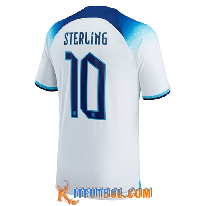 Camiseta Nacional Inglaterra (STERLING #10) 2022/2023 Primera