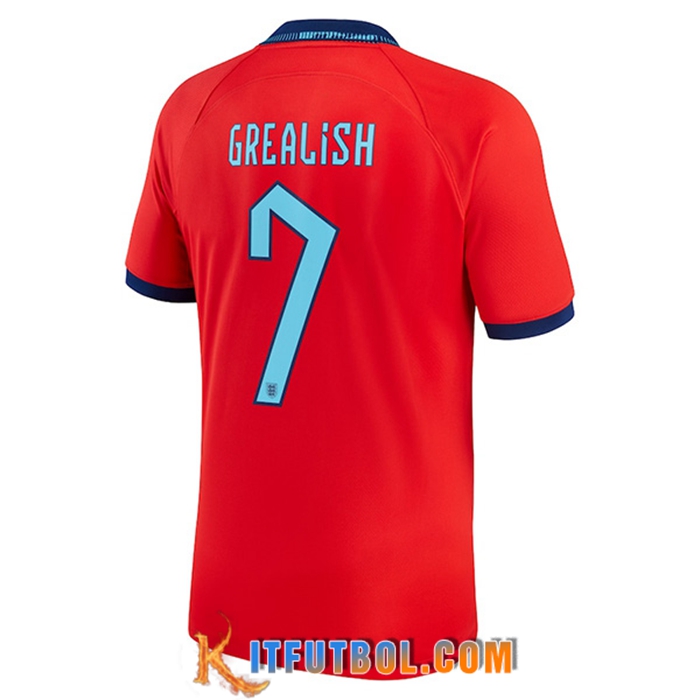 Camiseta Nacional Inglaterra (GREALISH #7) 2022/2023 Segunda