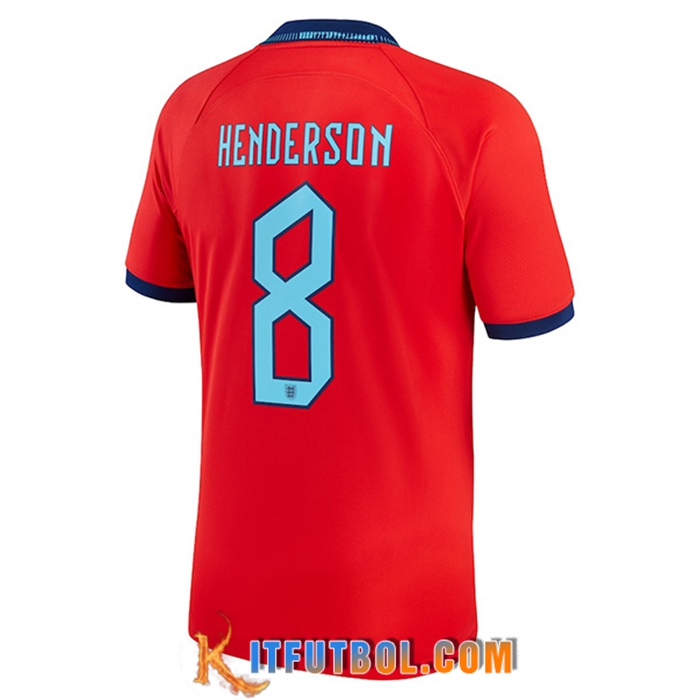 Camiseta Nacional Inglaterra (HENDERSON #8) 2022/2023 Segunda