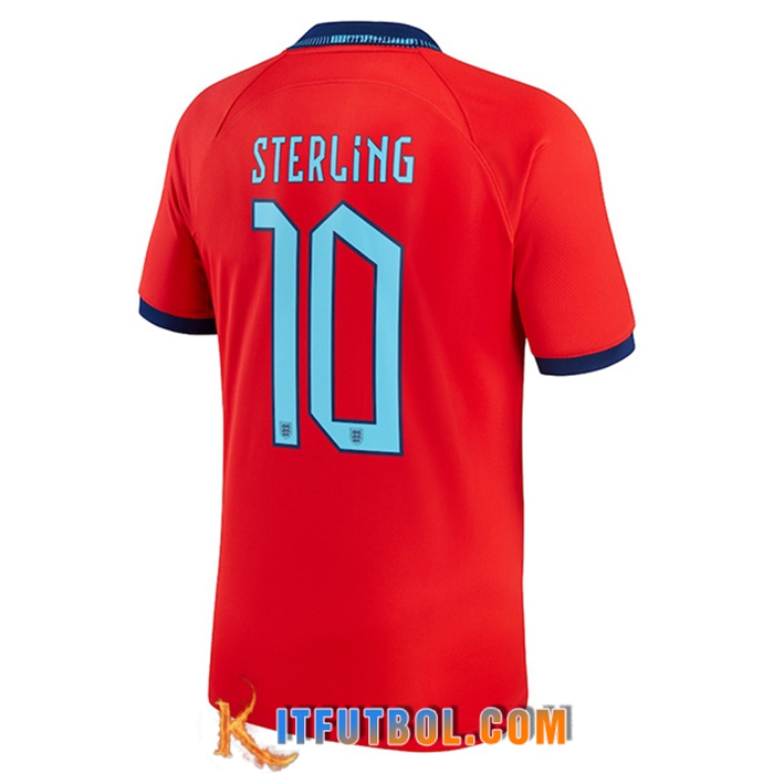 Camiseta Nacional Inglaterra (STERLING #10) 2022/2023 Segunda