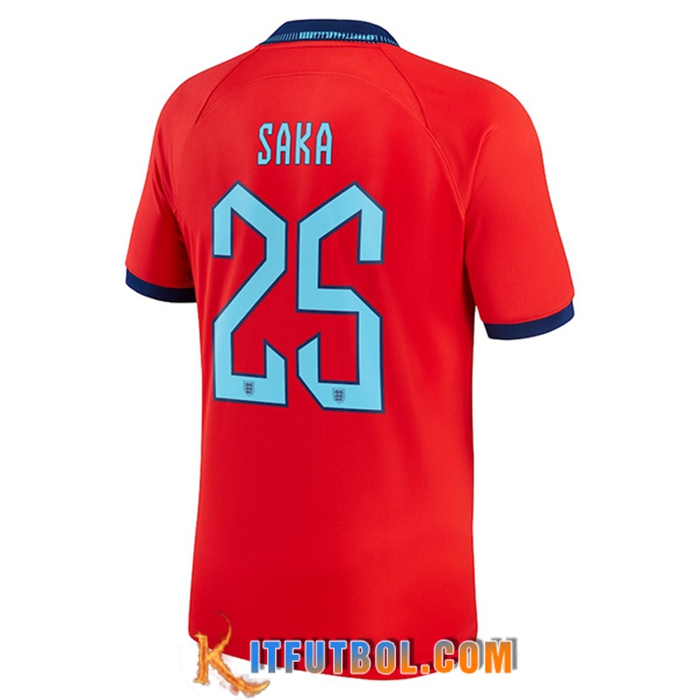 Camiseta Nacional Inglaterra (SAKA #25) 2022/2023 Segunda