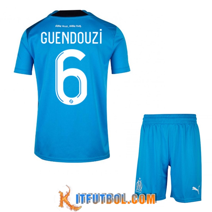 Camisetas De Futbol Marsella (GUENDOUZI #6) Ninos Tercera 2022/2023