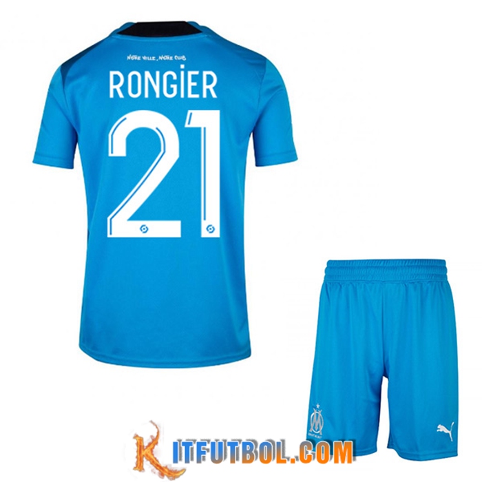Camisetas De Futbol Marsella (RONGIER #21) Ninos Tercera 2022/2023