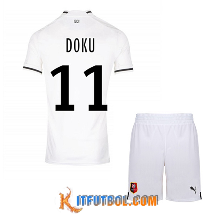 Camisetas De Futbol Stade Rennais (DOKU #11) Ninos Segunda 2022/2023