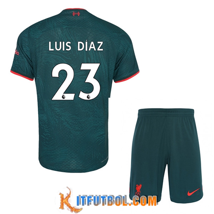Camisetas De Futbol Liverpool (LUIS DIAZ #23) Ninos Tercera 2022/2023