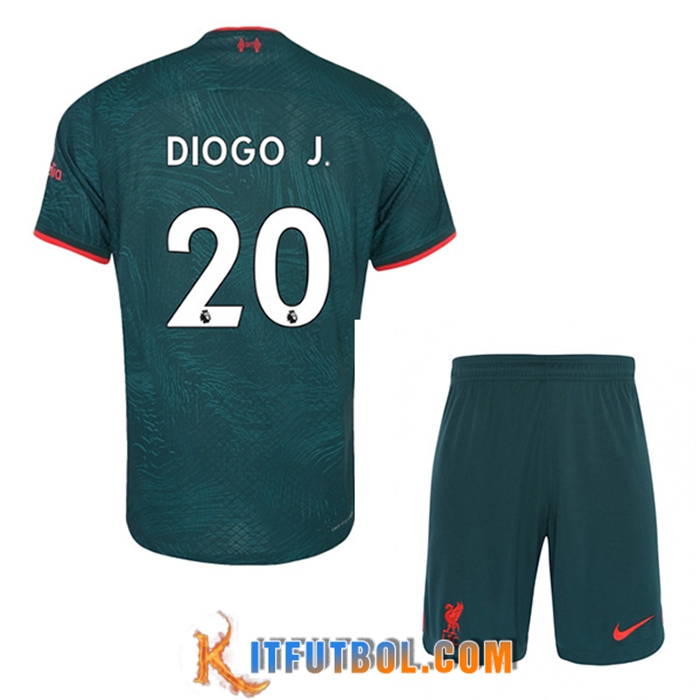 Camisetas De Futbol Liverpool (DIOGO J. #20) Ninos Tercera 2022/2023
