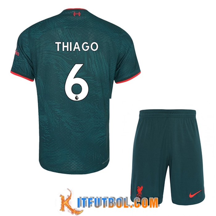 Camisetas De Futbol Liverpool (THIAGO #6) Ninos Tercera 2022/2023