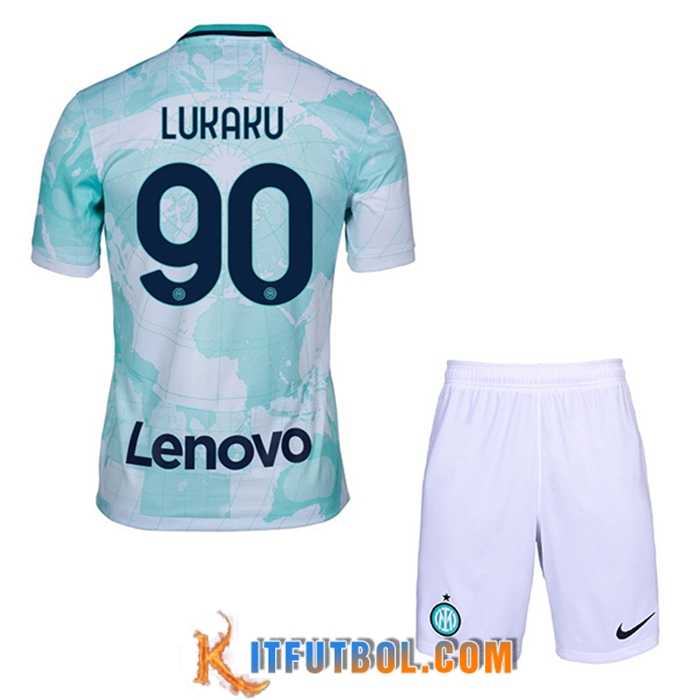 Camisetas De Futbol Inter Milan (LUKAKU #90) Ninos Segunda 2022/2023