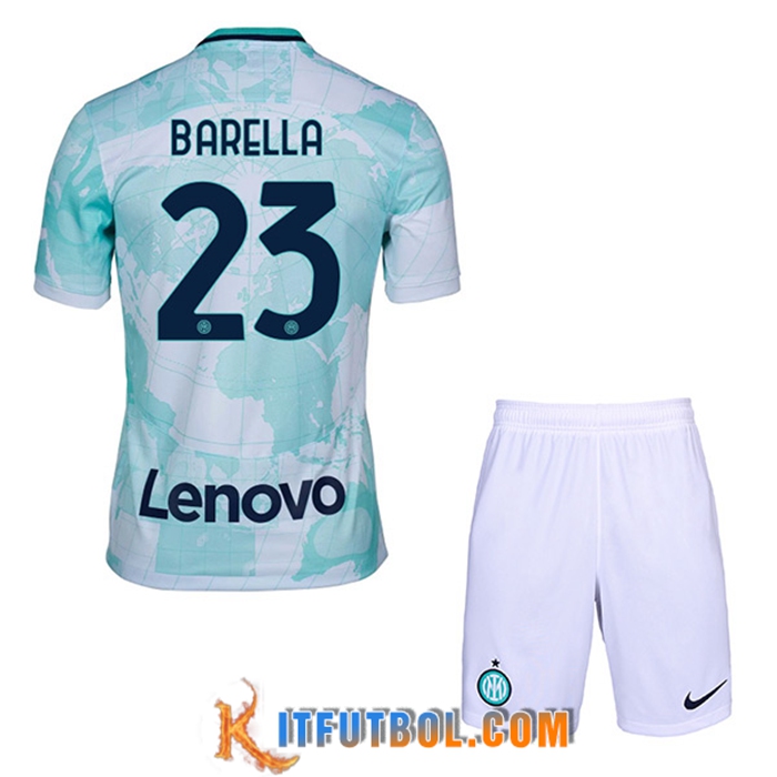 Camisetas De Futbol Inter Milan (BARELLA #23) Ninos Segunda 2022/2023