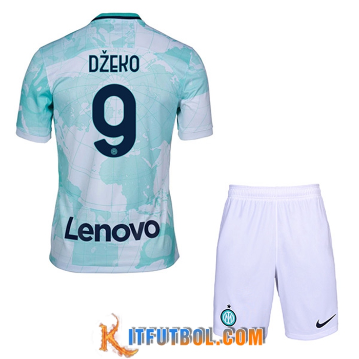 Camisetas De Futbol Inter Milan (DŽEKO #9) Ninos Segunda 2022/2023