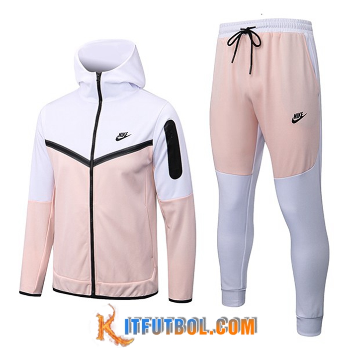 Rompevientos Chaqueta Con Capucha NIKE Rosa/Blanco 2022/2023