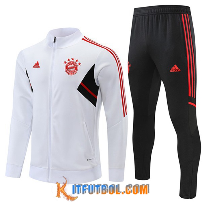 Chandal Equipos De Futbol - Chaqueta Bayern Munich Blanco 2022/2023