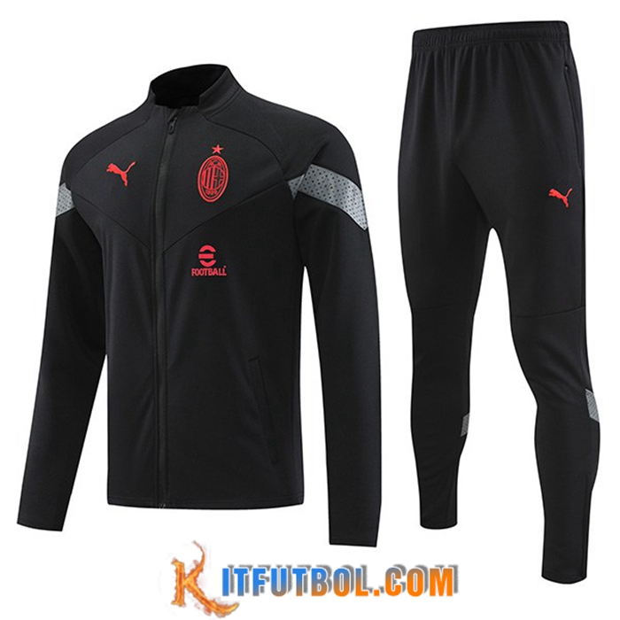 Chandal Equipos De Futbol - Chaqueta AC Milan Negro 2022/2023