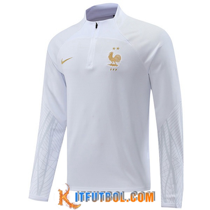 Sudadera De Entrenamiento Francia Blanco 2022/2023