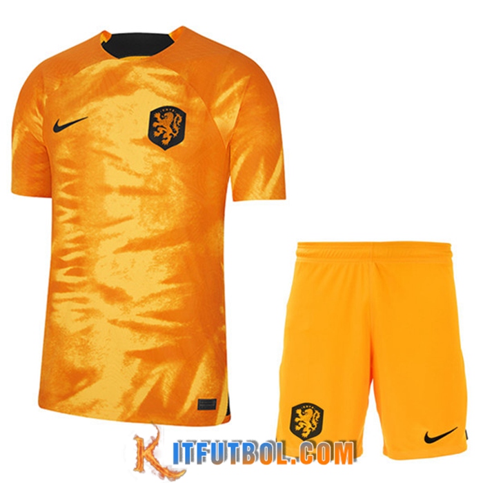 Camisetas De Futbol Países Bajos Primera + Cortos 2022/2023