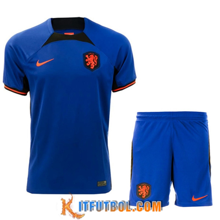 Camisetas De Futbol Países Bajos Segunda + Cortos 2022/2023