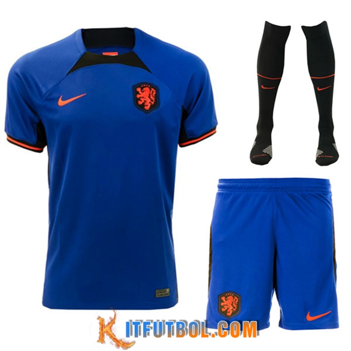 Camisetas De Futbol Países Bajos Segunda (Cortos + Pantalones) 2022/2023